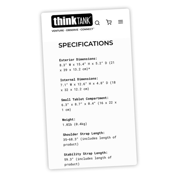 Think Tank Turnstyle 10 Sling Camera Bag - Picture 15 of 15